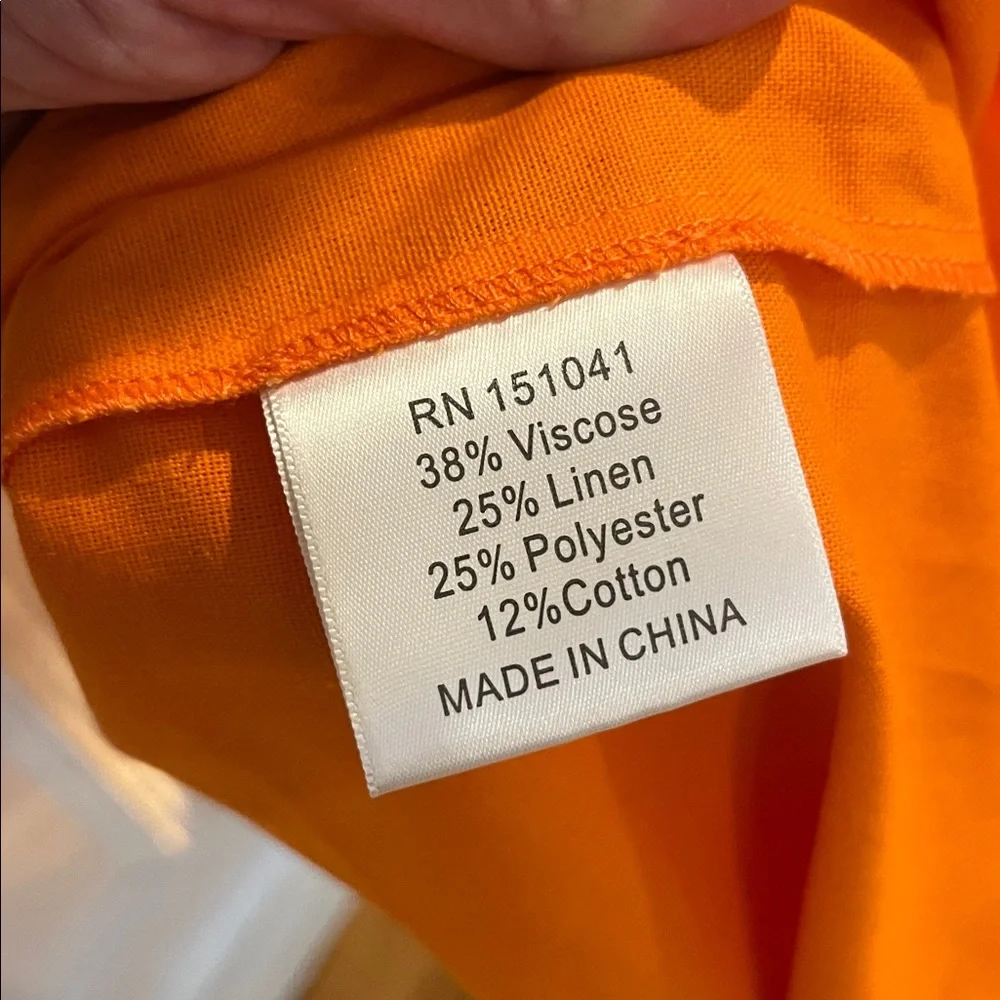 Tangerine o.p.t. Maribella Linen Blend Midi Dress in Orange Glow - Picture 7 of 8
